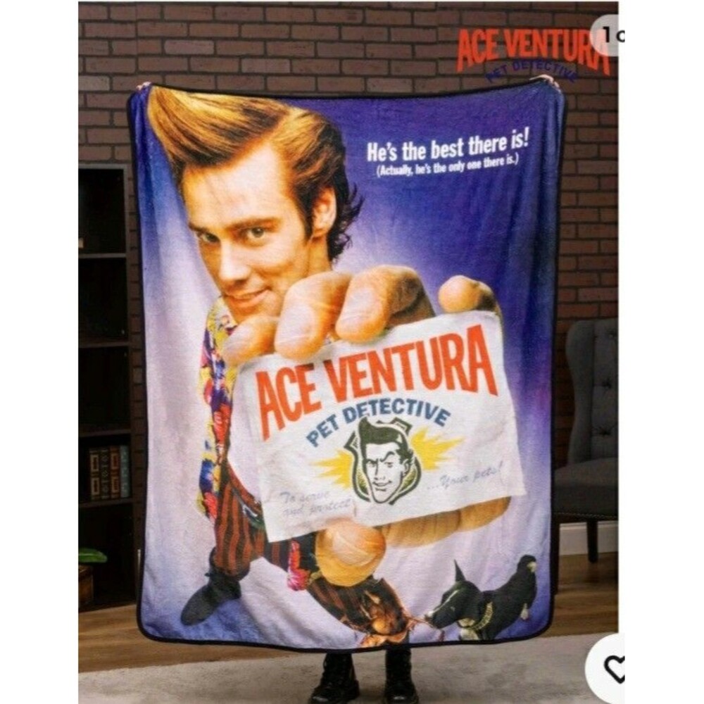 Ace Ventura Throw Blanket Movie Design Multicolor Pictorial Pattern